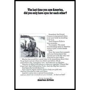 1968 American Airlines Eyes America Vintage Print Ad Grand Canyon Niagara Falls